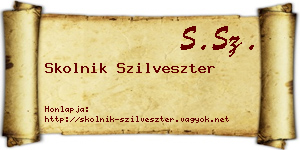Skolnik Szilveszter névjegykártya